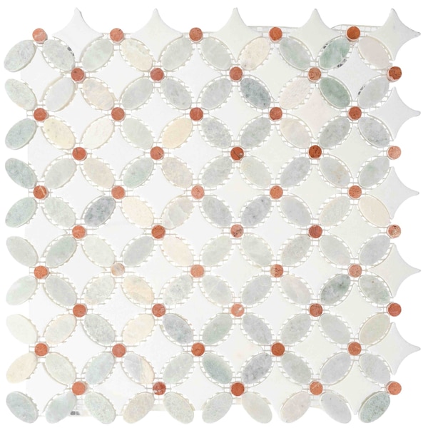 Andova Tiles ANDOVA TILES Martha Natural Stone Marble Look Mosaic Wall & Floor Tile - ANDMART466