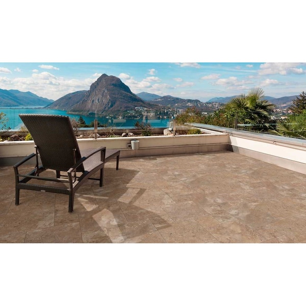 Msi Tuscany Walnut 16 Sq.  Ft Pattern Tumbled Travertine Paver Kits - ZOR-LSC-0130