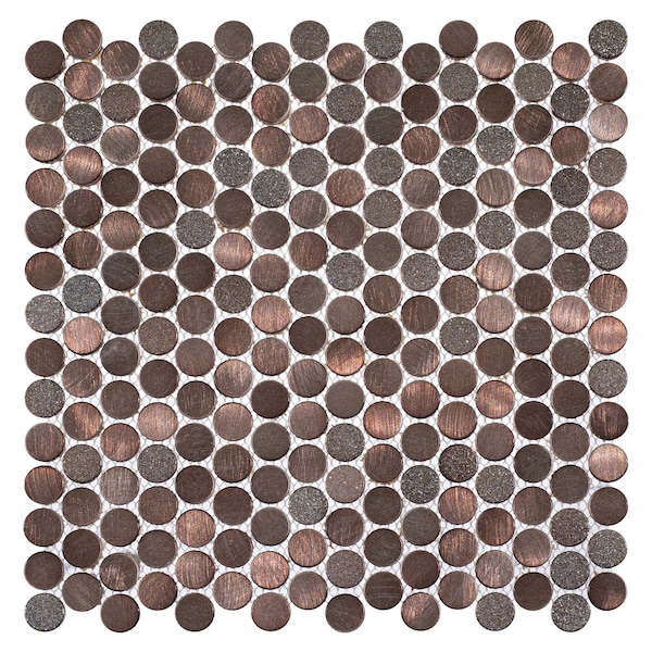 Andova Tiles ANDOVA TILES Orb 0.75" x 0.75" Metal Penny Round Mosaic Tile - ANDORB254