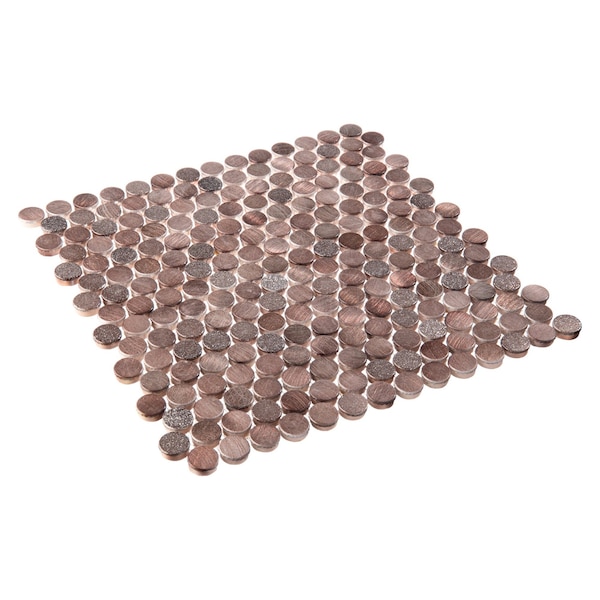 Andova Tiles ANDOVA TILES Orb 0.75" x 0.75" Metal Penny Round Mosaic Tile - ANDORB254