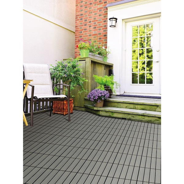 Aura Aura 12 in. W X 12 in. L Gray Oak Composite Balcony/Deck Tiles 6 sq ft - DS5-W06-GO02