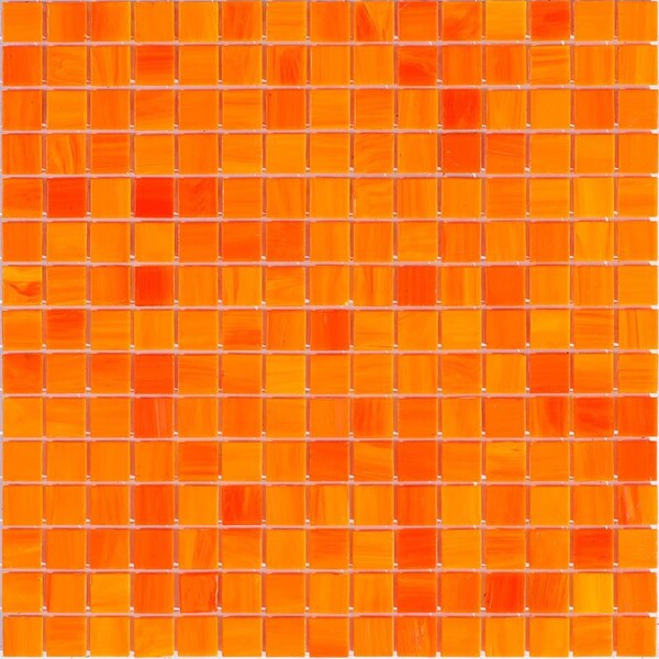 Apollo Tile Dune 12 in. x 12 in. Glossy Fire Orange Glass Mosaic Wall and Floor Tile 20 sq. ft./case, 20PK - APLSA88OR803A