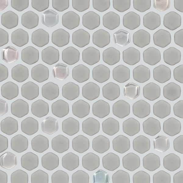 Daltile Starcastle 5/8'' Mini Hexagon Glass Wall and Floor Mosaic, 15PK - SC78MINIHEXMSMT