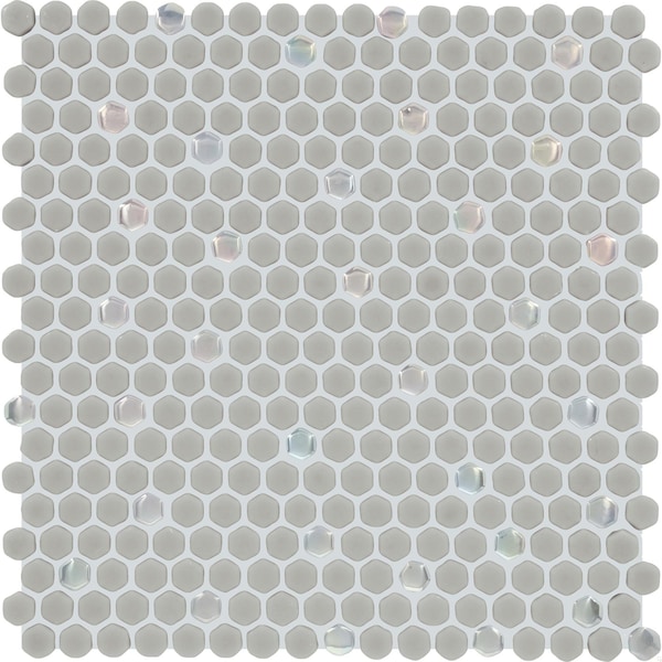 Daltile Starcastle 5/8'' Mini Hexagon Glass Wall and Floor Mosaic, 15PK - SC78MINIHEXMSMT