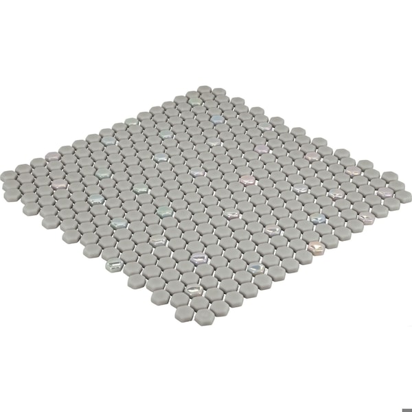 Daltile Starcastle 5/8'' Mini Hexagon Glass Wall and Floor Mosaic, 15PK - SC78MINIHEXMSMT