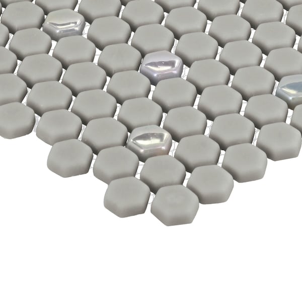 Daltile Starcastle 5/8'' Mini Hexagon Glass Wall and Floor Mosaic, 15PK - SC78MINIHEXMSMT