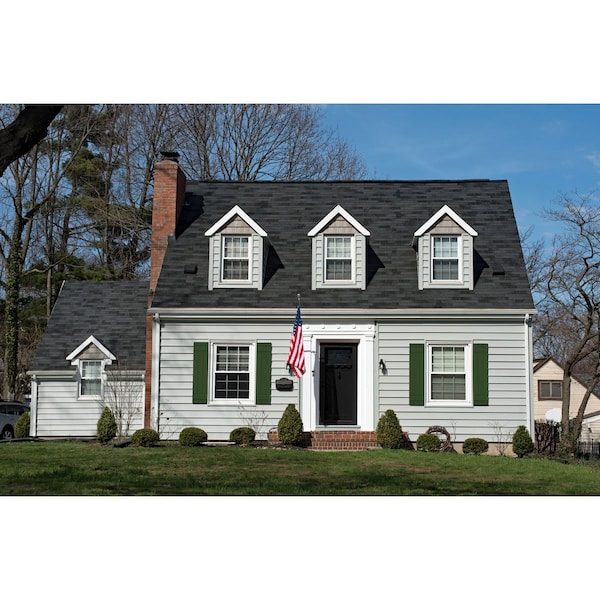 Ekena Millwork True Fit PVC Three Board Joined Board-n-Batten Shutters, Viridian Green, 16 1/8W x 45H, PR - TFP101BBF16X045HG
