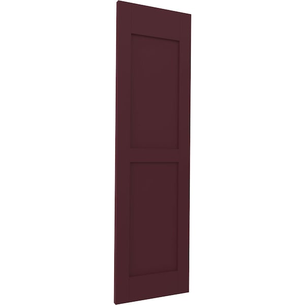 Ekena Millwork Americraft 2 Equal Flat Panel Exterior Real Wood Shutters, RW101FP15X48WRH, PR - RW101FP15X48WRH