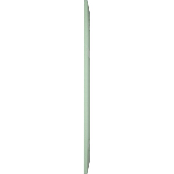 Ekena Millwork True Fit PVC San Juan Capistrano Mission Style Fixed Mount Shutters, Track Green, 15W x 31H, PR - TFP001SJ15X031TG
