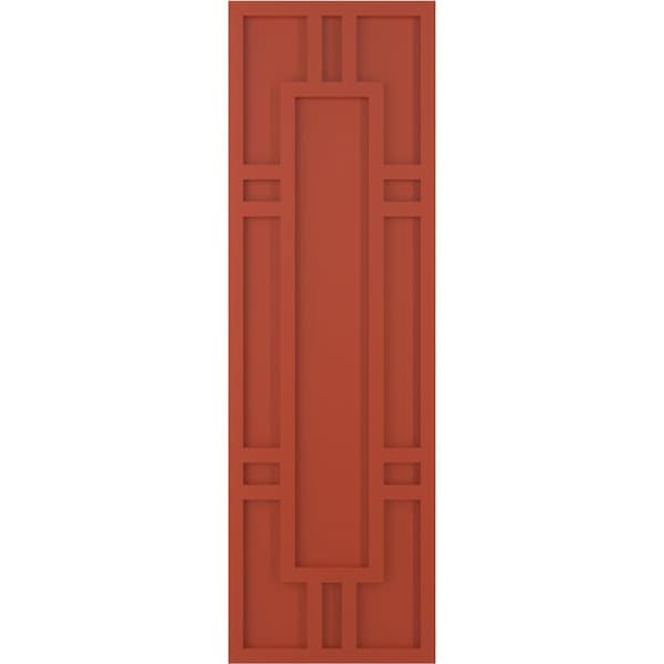 Ekena Millwork True Fit PVC Hastings Fixed Mount Shutters, Colorful Leaves, 18W x 69H, PR - TFP001HS18X069CL