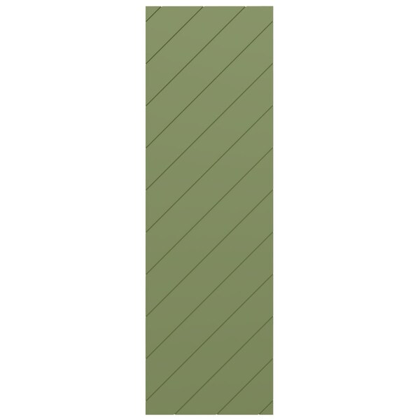 Ekena Millwork 18W x 75H True Fit PVC Diagonal Slat Modern Style Fixed Mount Shutters, Moss Green, PR - TFP001DG18X075MG