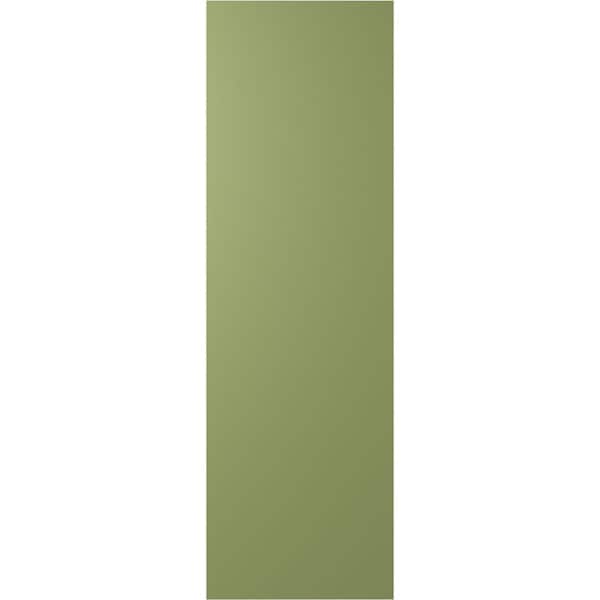 Ekena Millwork 18W x 75H True Fit PVC Diagonal Slat Modern Style Fixed Mount Shutters, Moss Green, PR - TFP001DG18X075MG