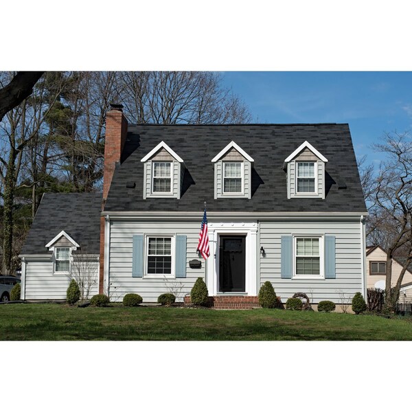 Ekena Millwork True Fit PVC Four Board Joined Board-n-Batten Shutters, Peaceful Blue, 21 1/2W x 40H, PR - TFP101BBF21X040SB