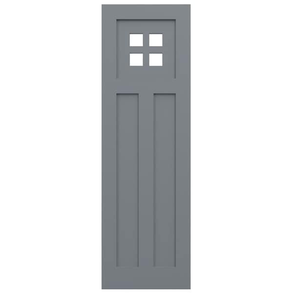 Ekena Millwork True Fit PVC San Antonio Mission Style Fixed Mount Shutters, Ocean Swell, 18W x 30H, PR - TFP001ST18X030CH