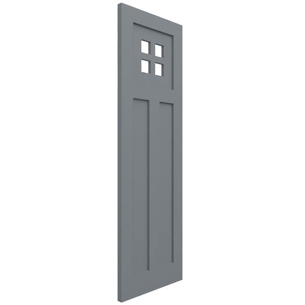 Ekena Millwork True Fit PVC San Antonio Mission Style Fixed Mount Shutters, Ocean Swell, 18W x 30H, PR - TFP001ST18X030CH
