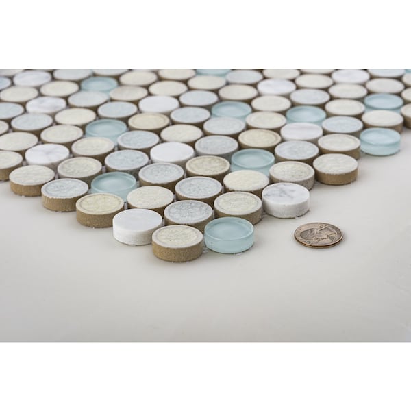 Andova Tiles ANDOVA TILES Polka 1" x 1" Penny Round Mosaic Tile - ANDPOL212