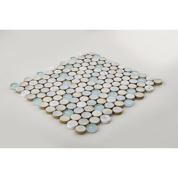 Andova Tiles ANDOVA TILES Polka 1" x 1" Penny Round Mosaic Tile - ANDPOL212
