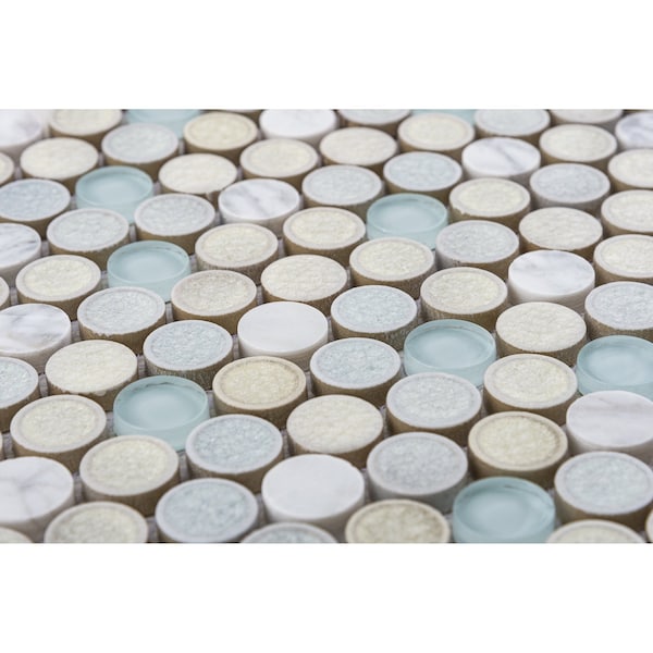 Andova Tiles ANDOVA TILES Polka 1" x 1" Penny Round Mosaic Tile - ANDPOL212