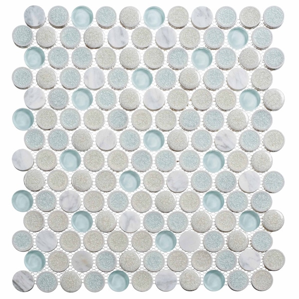 Andova Tiles ANDOVA TILES Polka 1" x 1" Penny Round Mosaic Tile - ANDPOL212