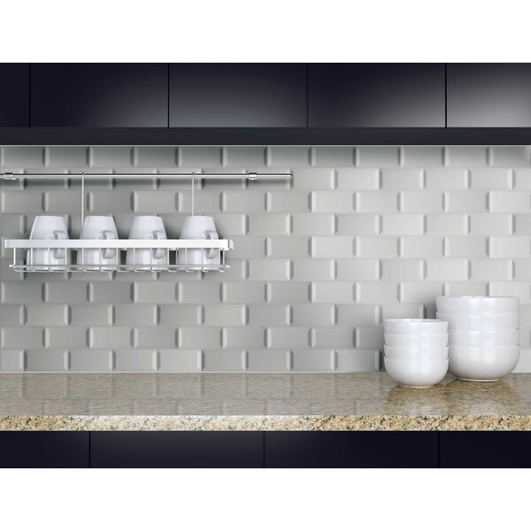 Msi Gray Glossy Beveled 3 In. X 6 In. Glazed Ceramic Wall Tile, 88PK - ZOR-PT-0150