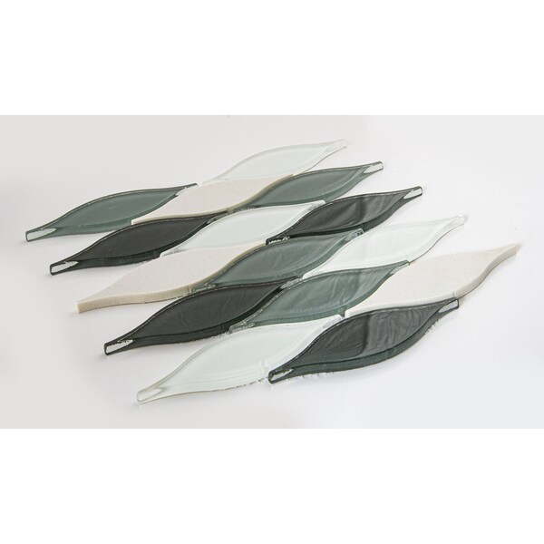 Andova Tiles SAMPLE Zeille Glass Arabesque Mosaic Tile - SAM-ANDZEI205