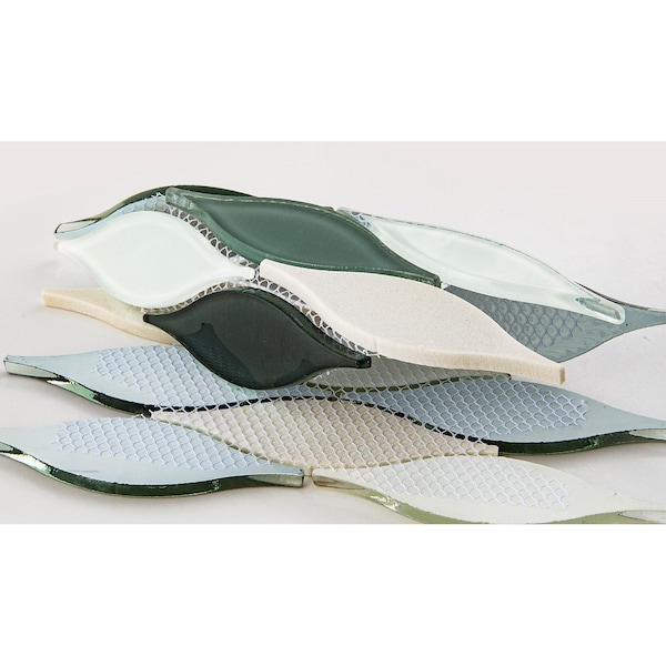 Andova Tiles SAMPLE Zeille Glass Arabesque Mosaic Tile - SAM-ANDZEI205