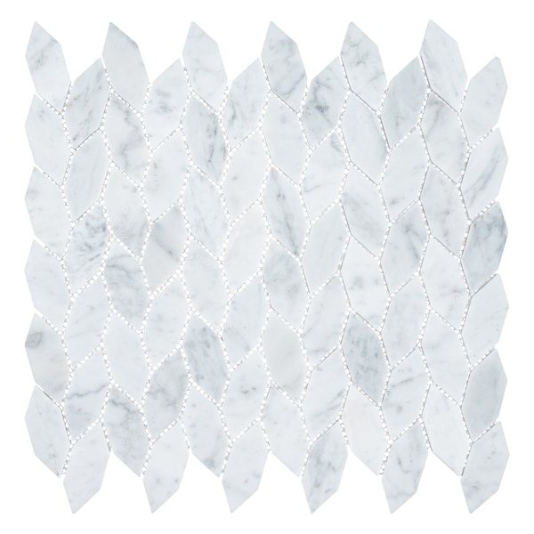 Andova Tiles SAMPLE Channing Elongated Hex  1 x 25 Marble Honeycomb Mosaic Wall  Floor Tile - SAM-ANDCHA136