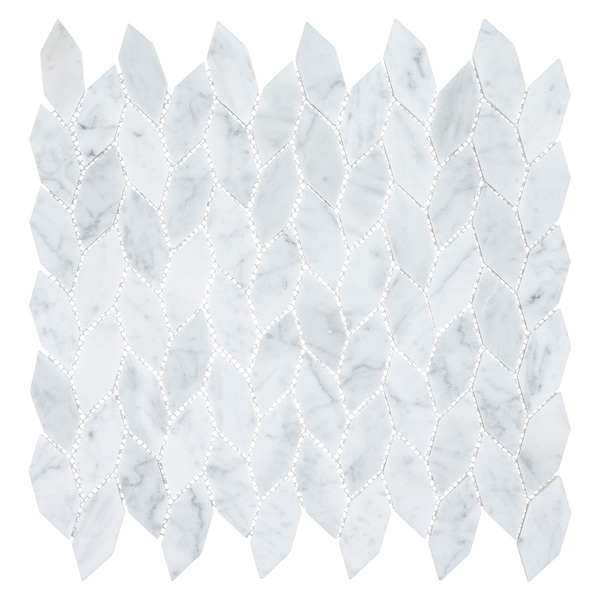 Andova Tiles SAMPLE Channing Elongated Hex  1 x 25 Marble Honeycomb Mosaic Wall  Floor Tile - SAM-ANDCHA136