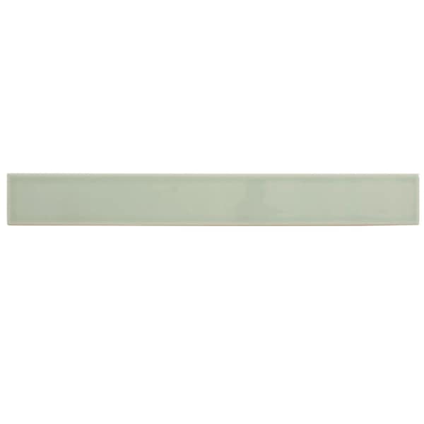 Apollo Tile Horizonte 2 x 16 in. Glossy Soft Mint Green Ceramic Subway Wall Tile 10.76 sq ft/case, 50PK - FLT88MNT216A
