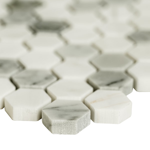 Msi Binaco Dolomite Tibi 11.73 x 11.73 Polished Marble Mosaic Floor And Wall Tile, 10PK - ZOR-MD-0572