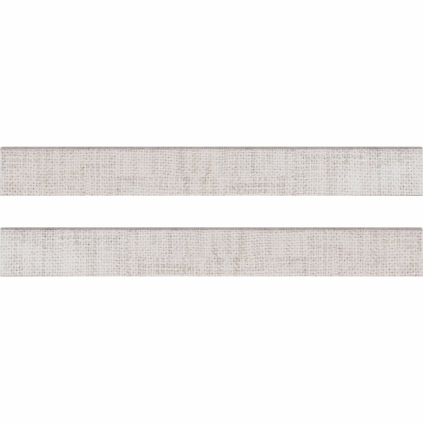 Msi Tektile Crosshatch Ivory Bullnose 3 In. X 24 In. Glazed Porcelain Wall Tile, 14PK - ZOR-PT-TR-0153