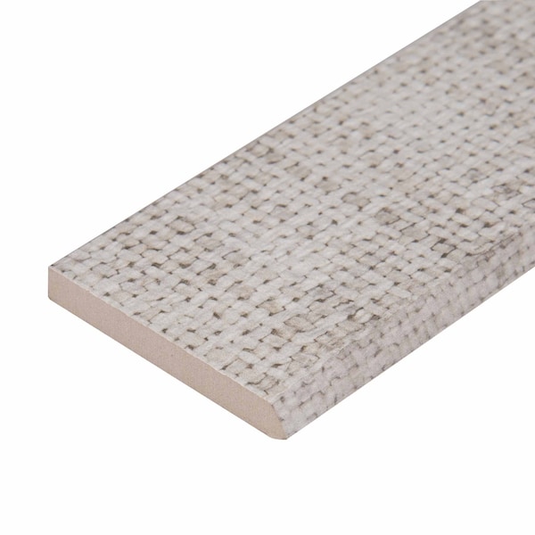 Msi Tektile Crosshatch Ivory Bullnose 3 In. X 24 In. Glazed Porcelain Wall Tile, 14PK - ZOR-PT-TR-0153