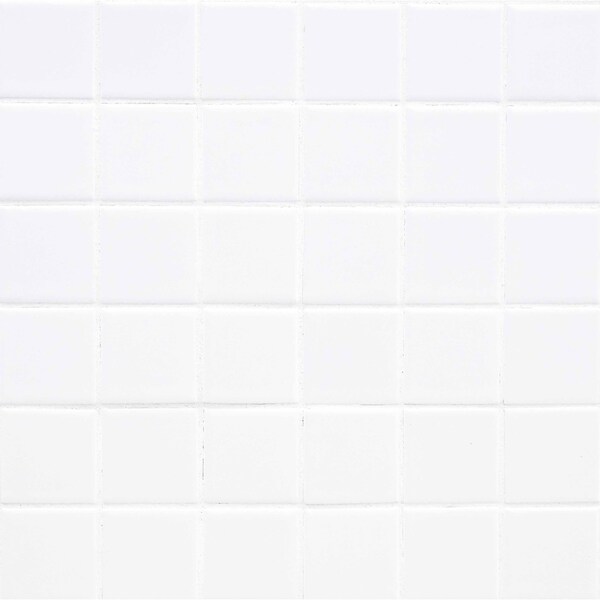 Msi White 12 In. X 12 In. X 6 Mm Matte Porcelain Mesh-Mounted Mosaic Tile, 15PK - ZOR-MD-0361