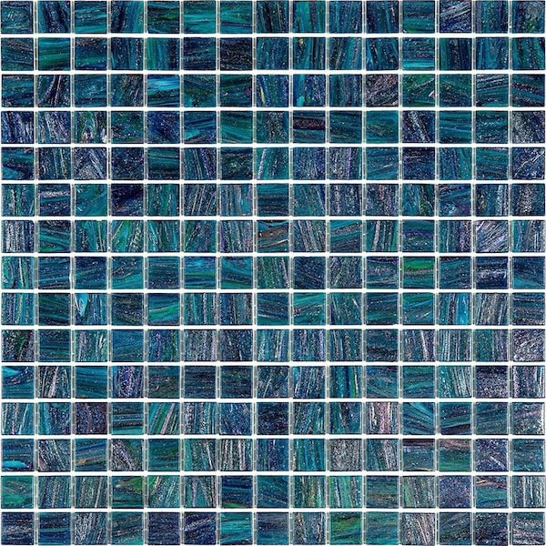 Apollo Tile Celestial 12 in. x 12 in. Glossy Pine Green Glass Mosaic Wall and Floor Tile 20 sq. ft./case, 20PK - APLST88GN420A
