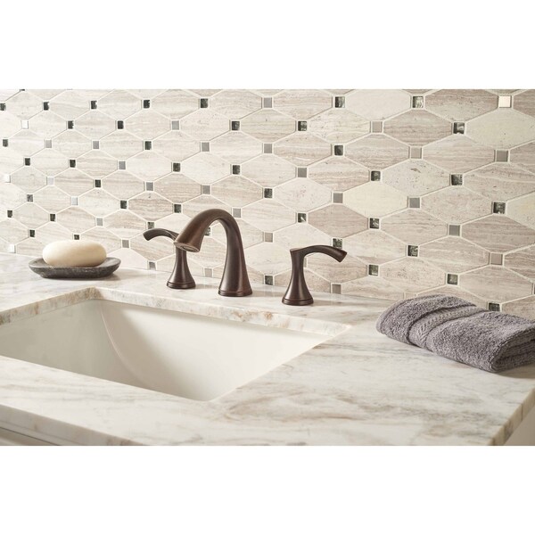 Msi Bayview Elongated Octagon 12 In. X 12 In. X 10 Mm Glass Metal Mesh-Mounted Mosaic Tile, 10PK - ZOR-MD-0461