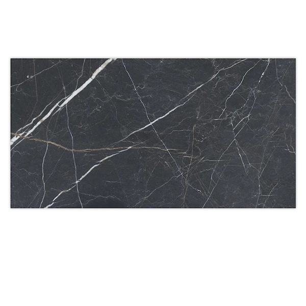 Apollo Tile 24 x 48 in. Matte Charcoal Black Porcelain Large Format Wall and Floor Tile 15.5 sq ft/case, 2PK - IMP88VANBK2448