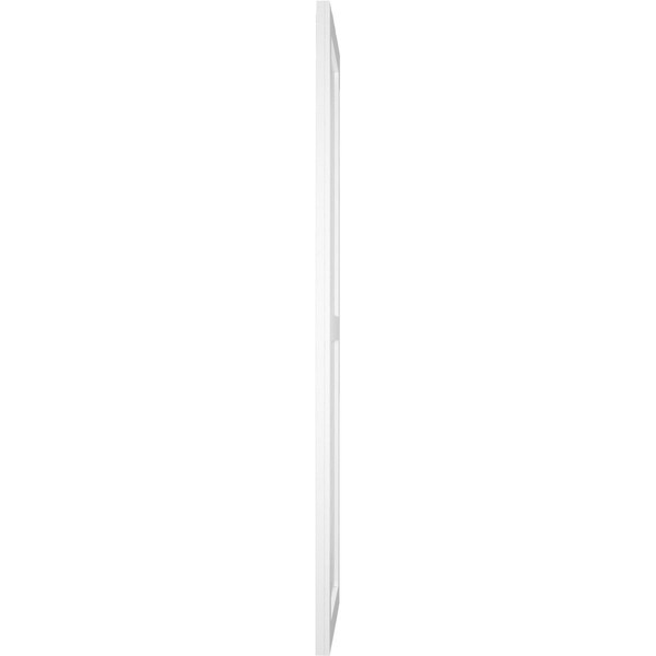 Ekena Millwork True Fit PVC Two Panel Chevron Modern Style Fixed Mount Shutters, White, 15W x 63H, PR - TFP101CV15X063WH