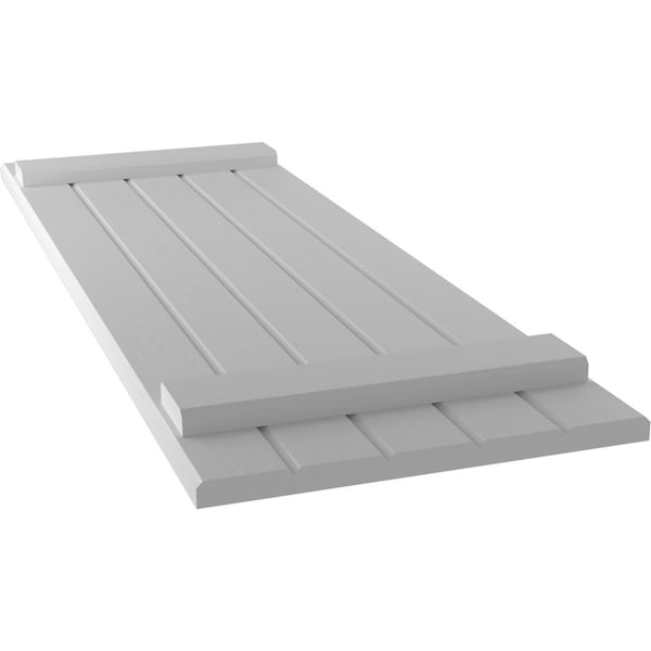 Ekena Millwork Americraft 5-Board (2 Batten) Exterior Real Wood Joined Board-n-Batten Shutters, ARW101BB518X63PRH - ARW101BB518X63PRH