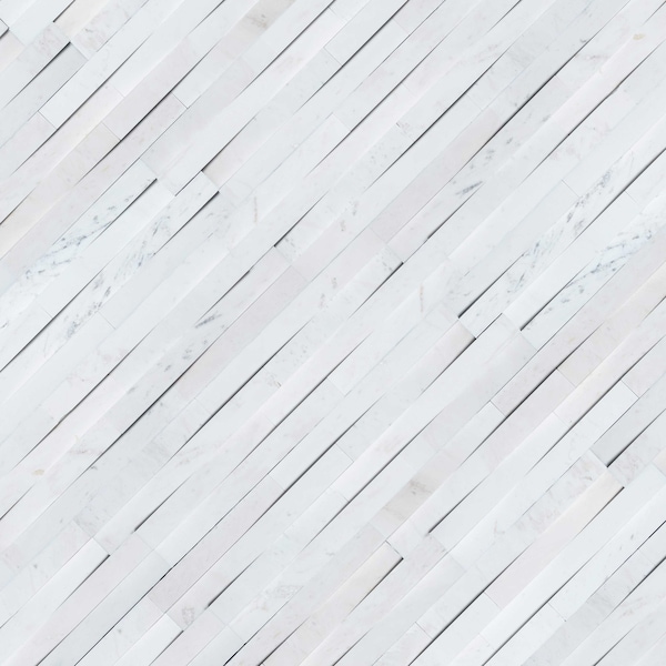 Msi Cosmic White 3D Wave Ledger Panel "6 X 24" Honed Marble Wall Tile, 4PK - ZOR-PNL-0032