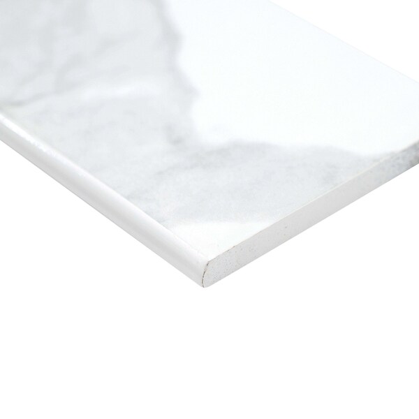 Msi Eden Statuary 4X24 Polished Bull Nose Wall Tile, 10PK - ZOR-PT-TR-0214