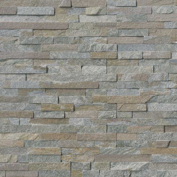 Msi Amber Falls Splitface Ledger Corner 6 In. X 18 In. Natural Quartzite Wall Tile, 6PK - ZOR-PNL-0046