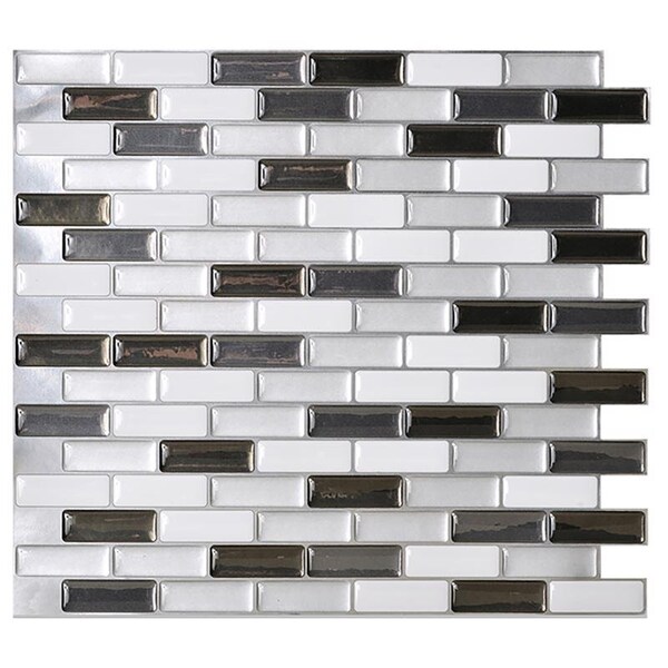Smart Tiles Smart Tiles 9.1 in. W X 10.2 in. L Mosaic Vinyl Adhesive Wall Tile 4 pc - SM1030-4