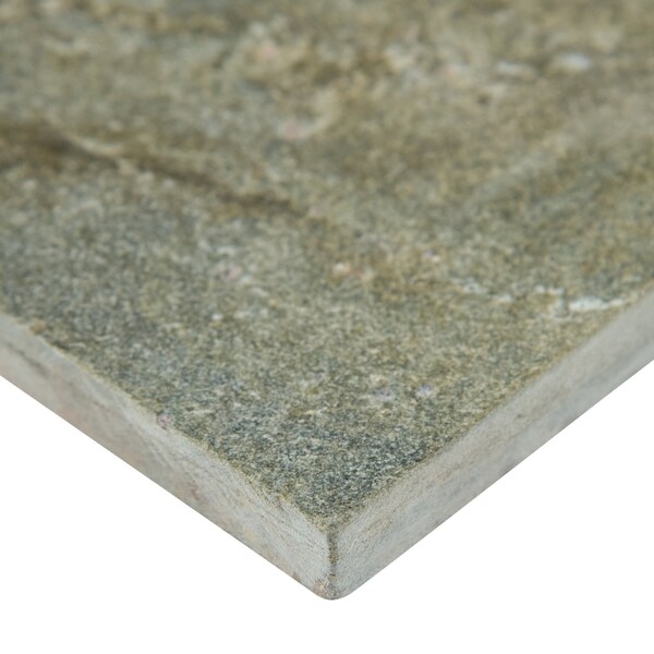 Msi Gold Green 12 In. X 12 In. Honed Quartzite Floor And Wall Tile, 10PK - ZOR-NS-0010