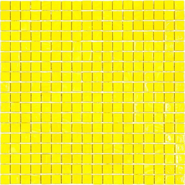Apollo Tile Skosh 11.6 in. x 11.6 in. Glossy Yellow Glass Mosaic Wall and Floor Tile 18.69 sq. ft./case, 20PK - APLNB88YL320A