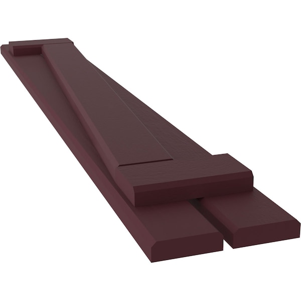 Ekena Millwork Americraft 2-Board (2 Batten) Wood Spaced Board-n-Batten Shutters w/ Z-Bar, ARW102SB207X54WRH, PR - ARW102SB207X54WRH