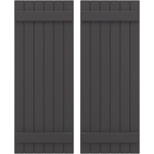 Ekena Millwork Americraft 6-Board (2 Batten) Exterior Real Wood Joined Board-n-Batten Shutters, ARW101BB621X48SMH, PR - ARW101BB621X48SMH