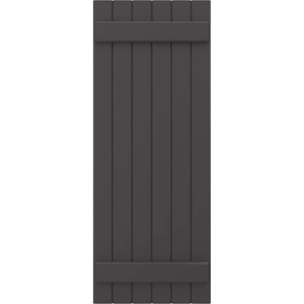 Ekena Millwork Americraft 6-Board (2 Batten) Exterior Real Wood Joined Board-n-Batten Shutters, ARW101BB621X48SMH, PR - ARW101BB621X48SMH