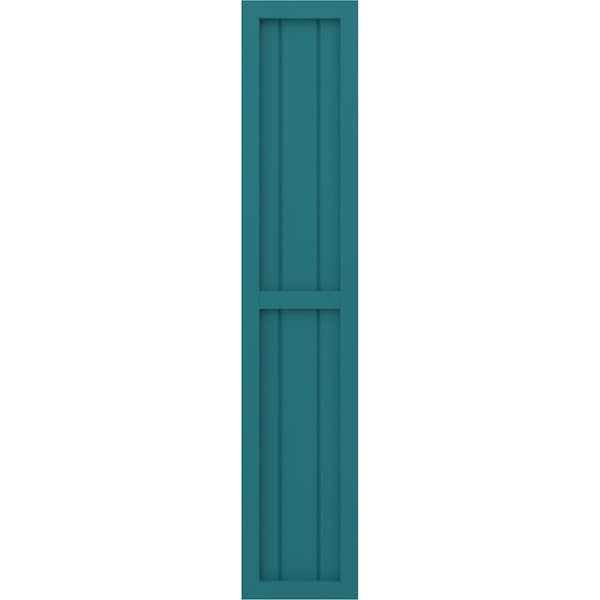 Ekena Millwork Americraft 3-Board Exterior Wood 2 Equal Panel Framed Board-n-Batten Shutters, ARW101BF311X41ANH, PR - ARW101BF311X41ANH