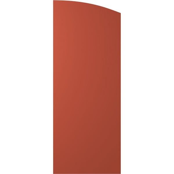 Ekena Millwork Americraft 6-Board (2 Batten) Wood Joined Board-n-Batten Shutters w/Ellipt Top, ARW101BE621X56CLH, PR - ARW101BE621X56CLH
