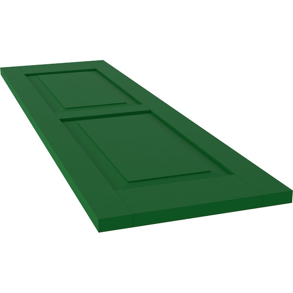 Ekena Millwork Americraft 2 Equal Raised Panel Exterior Real Wood Shutters, RW101RP15X45HGH, PR - RW101RP15X45HGH